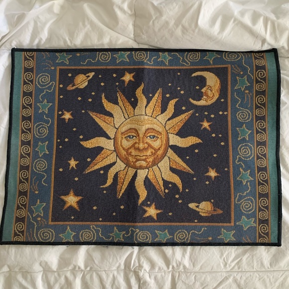 Vintage Other - Vintage sun and moon tapestry table art